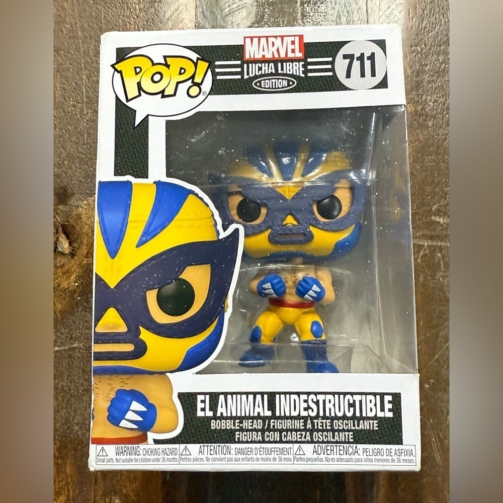 Funko Pop Marvel Lucha Libre El Animal Indestructible #711 Wolverine Bobblehead